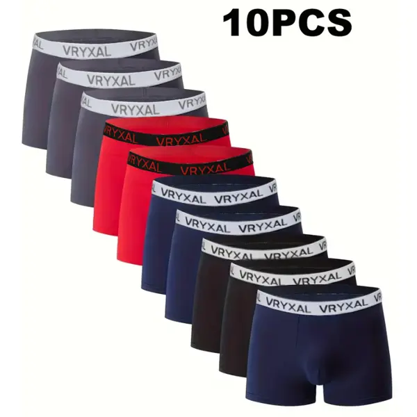 Men's Seamless Boxer Briefs with Colorblock Letter Tape, Breathable Smooth Casual Underwear for Gym and Daily Wear, Plain, Male, Letters, Sports, Menswear, Activewear, Stylish, All-Seasons