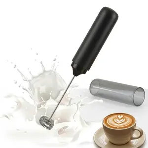 Rechargeable Handheld Milk Frother Electric Coffee Frother Wand - 304 Stainless Steel Whisk with Type-C Charging Cable for Latte, Cappuccino