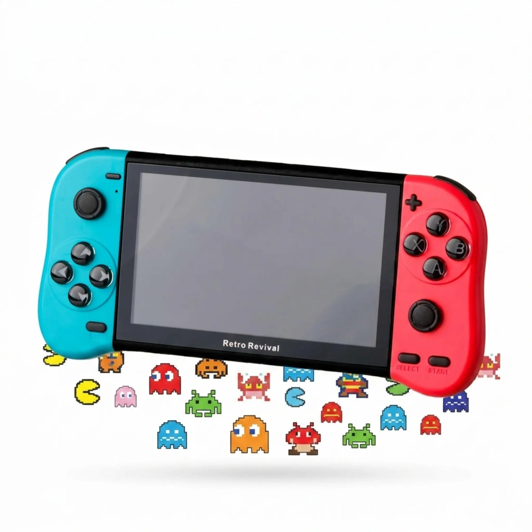 Old Arcade Retro Handheld Video Game Console - 5" LED Screen, 10000+ Preloaded Video Games, 8GB Internal + 64GB External Memory, Dual TF Slots, Manufacturer Warranty, Bin, 128-Bit