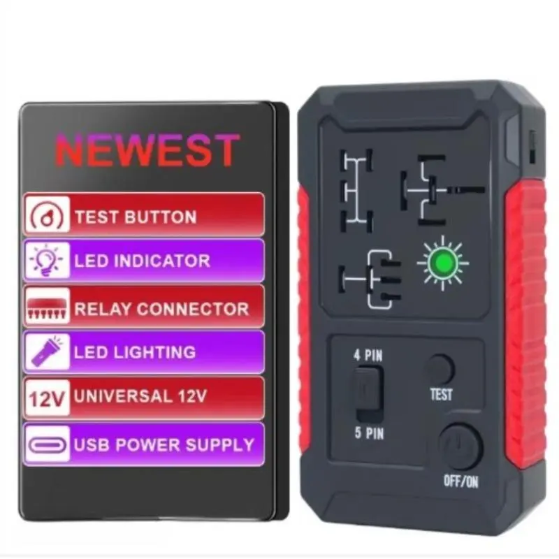 12V Dual-Color LED Indicator Light - Type-C USB Data Cable Powered Diagnostic Tool, 5Vdc 1A-2A Electronic Repair Accessory for Car Relay Voltage/Coil Test (LED Lighting Compatible), Electronic Repair Tool
