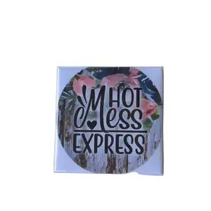 Hot Mess Express Color 2x2 Magnetic Refrigerator Magnet, Home Decor Accessory, Cute Gift for Friend