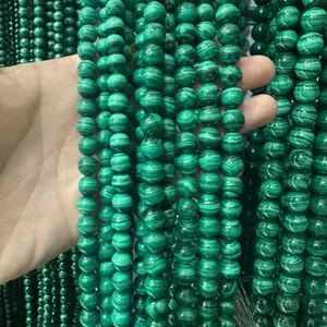 2 pcs Malachite Beads