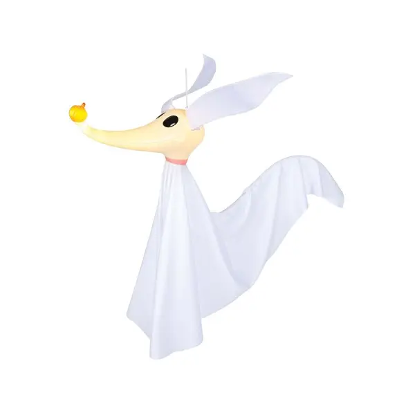 28.5in Lighted Nightmare Before Christmas Ghost Dog Decoration with Switch, Plastic Halloween Character Christmas Decor, Festive Lighted Party Decorations