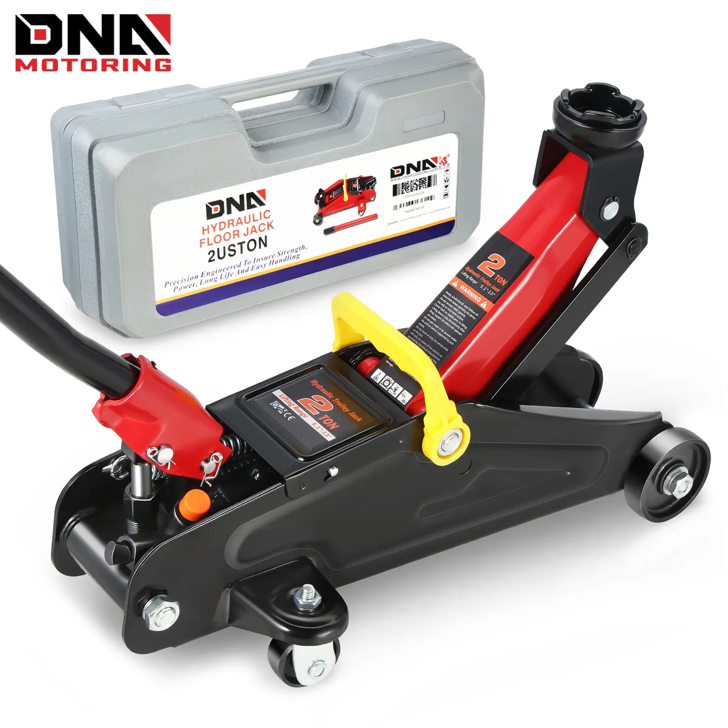 Hydraulic Floor Lift Jack 1.5-4 Ton Capacity Low Profile Heavy Duty Car Jack with Overload Protection and Swivel Casters for Automotive Repair Garage Use Portable Pneumatic Lift Tool