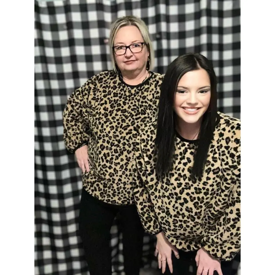 Leopard Sherpa Sweatshirt