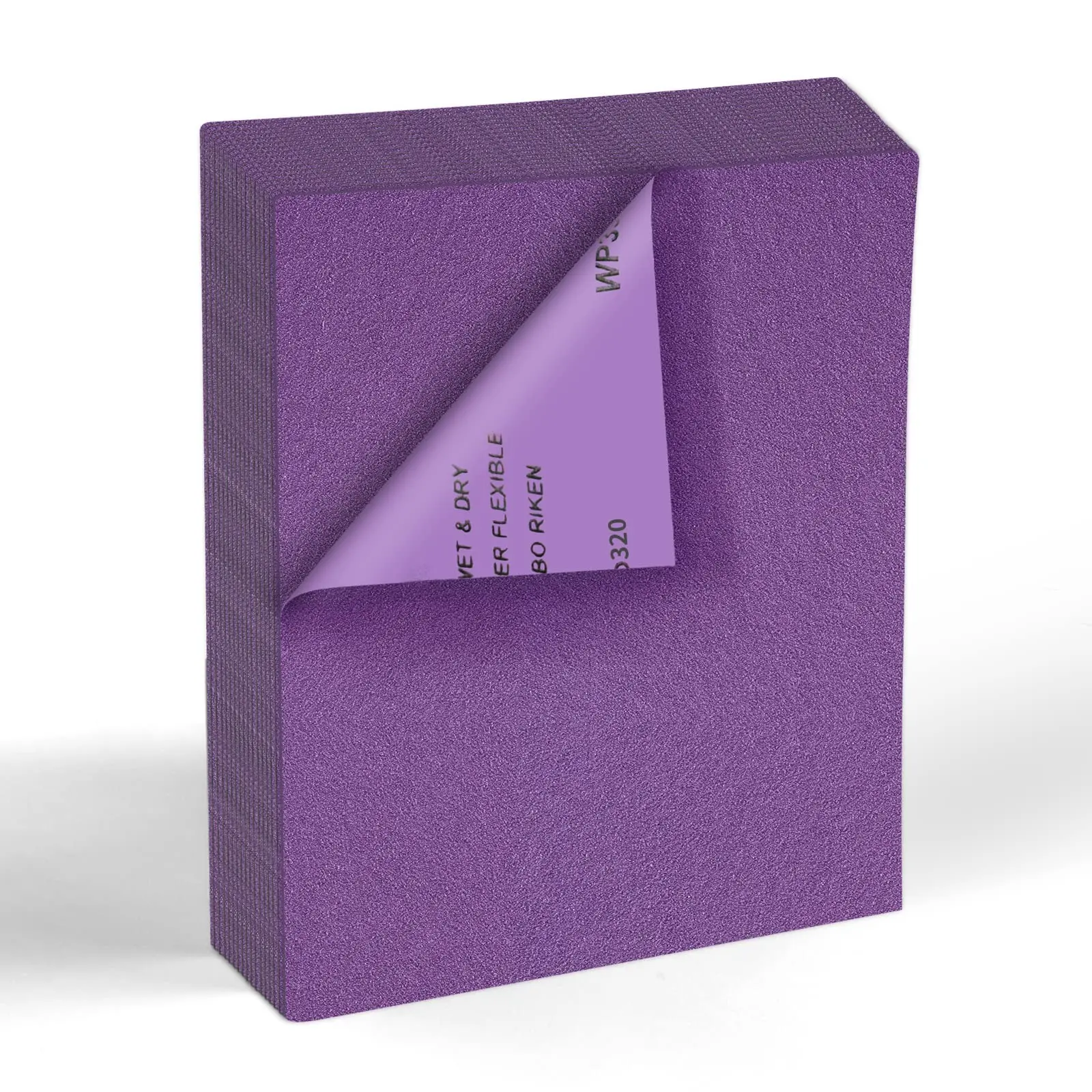 320 Grit Sandpaper 20  Wet Dry Sheets 9 X 11 Inch Sand Paper For Wood Furniture White Fused Alumina Abrasive Sanding Metal Drywall Automotive Polishing Purple