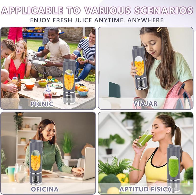 Ultimate Portable Blender Cup – Blend Smoothies, Shakes & Fresh Juice Anywhere! 2-in-1 Juicer & Ice Crusher, USB Rechargeable, Leak-Proof & Easy to Clean – Perfect for Gym, Travel & Dorm Life!