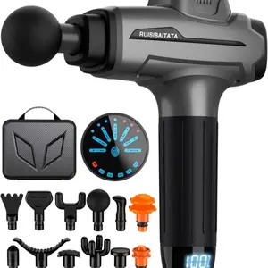 Ruisibaitata Massage Gun with 7 Speeds and 12 Attachments for Deep Tissue Percussion Massage - Case, Body Care Comfort