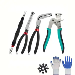 4pcs Car Clip Pliers/Disassembly Tools, Efficient Multi-Functional Heavy Duty Automotive Snap Ring Pliers, Electrical Disconnect Pliers For Cars, Connector Separator Tool And Fuel Line Disconnect Tool, Disconnect Repair Tools