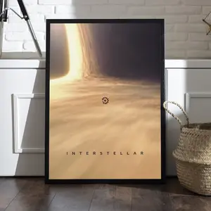 Interstellar Movie Poster, Minimalist Film Print, Sci-Fi Wall Art, Aesthetic Movie Decor, Unique Gift Idea for Cinema Lovers