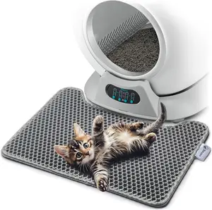 Small Cat Litter Mat – Honeycomb Double-Layer Design, Waterproof, Urine-Proof, Non-Slip & Easy to Clean | Traps Litter, Protects Floors