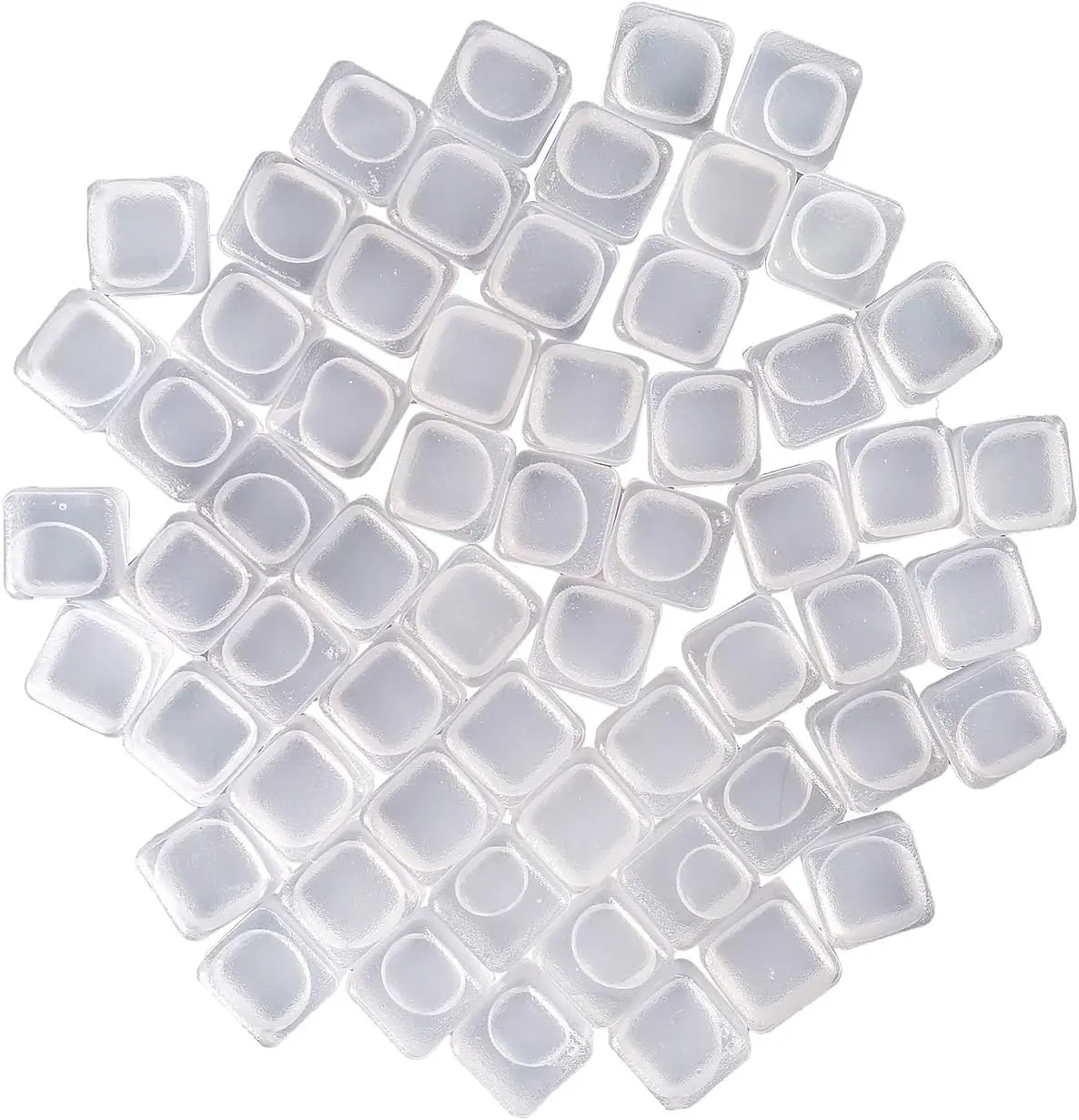 60 count Reuable Ice Cubes White Clear Plastic Ice Cube to Keep Our drinks such as Lemon  Water Cool Longer Pretty for Party Wedding Filled With Pure Water
