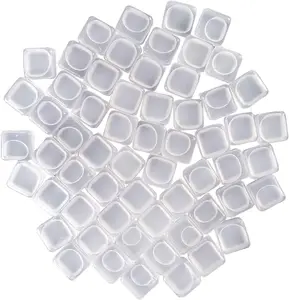 60 count Reuable Ice Cubes White Clear Plastic Ice Cube to Keep Our drinks such as Lemon  Water Cool Longer Pretty for Party Wedding Filled With Pure Water