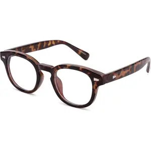 Retro Round Glasses for Men Women Non-prescription Clear Lens Glasses  Circle Thick Frame Eyewear