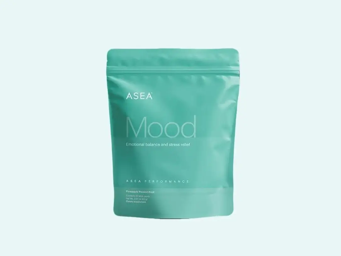 ASEA Performance Mood Natural Ingredients for Stress Relief & Emotional Balance with Pineapple Passionfruit Flavor 5-HTP & GABA for Mood Regulation