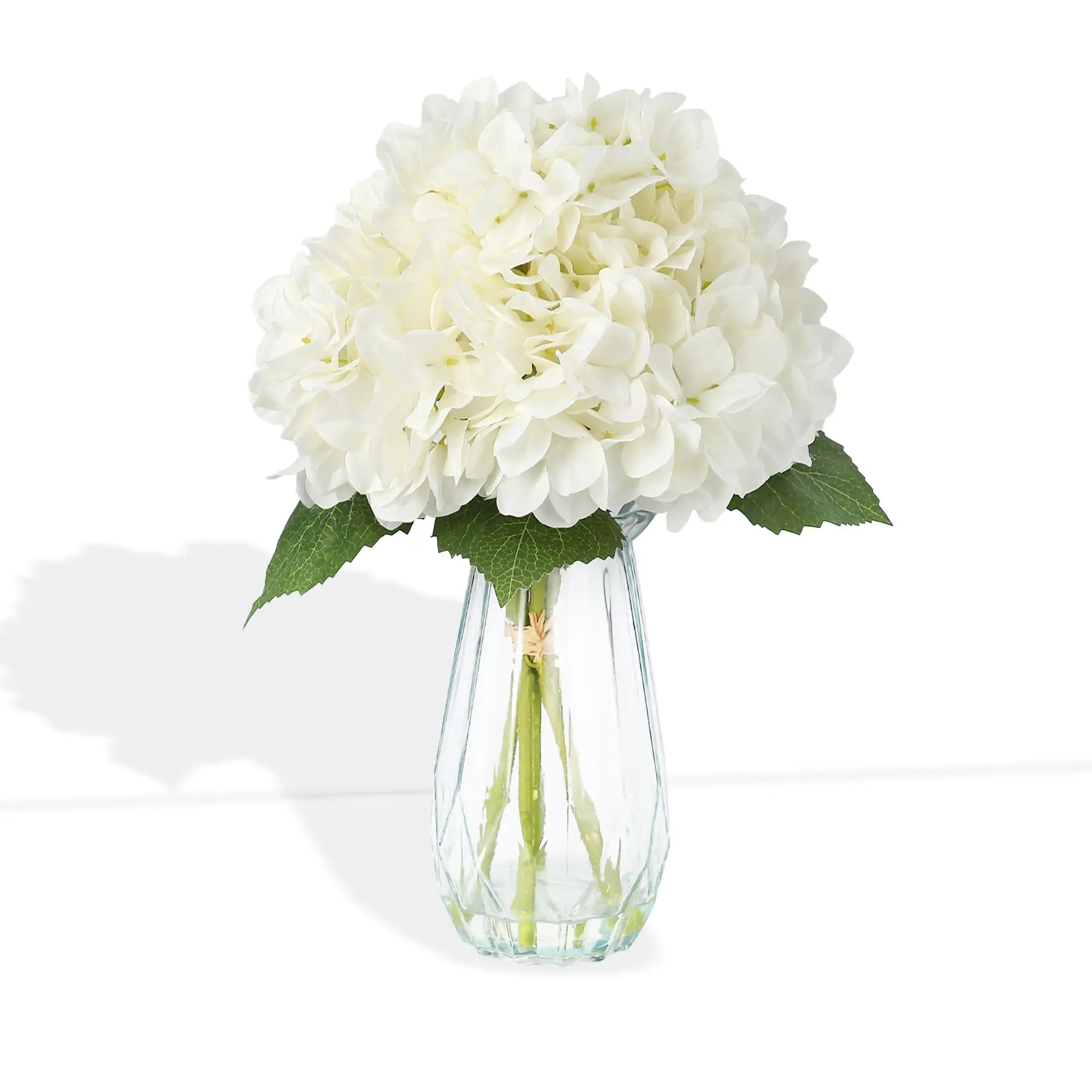 Garvee Real Touch Plastic Decorative Hydrangea Flowers - Clustered Pink Silk Floral Bouquet with Stems - Ideal for Wedding Centerpiece, Home Decor Set