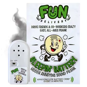 Bleepin’ Battery by FUN Delivery – Hidden Smoke Alarm Low Battery Beep Prank Device | April Fools & Office Prank | Funny White Elephant Gag Gift
