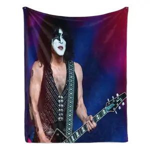 Musician Blanket Soft And Warm Paul Stanley Blankets Rhythm Guitarist Blanket Rock Band Kiss Blanket TV Show Room DecorationBlanket Fans Gift New Year's Gift for My Husband in 2026Valentine's Day Gift