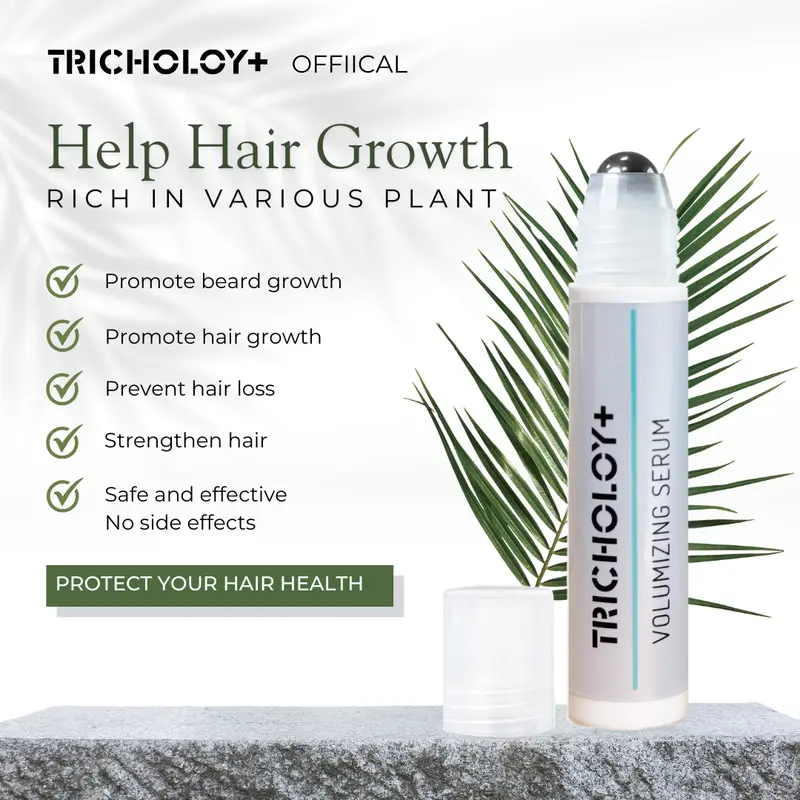 Julian River Tricholoy Hair Growth Roll-On Serum (22ml x 1) - Adults' Anti-Hair Loss Haircare Solution, DHT Blocker, 3% Rosemary Boost, Pea Sprout, Moringa Extract, Precision Scalp Applicator, Free of Parabens, Sulphates & Oils