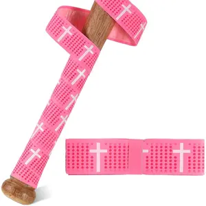 Faith Cross Baseball Bat Grip Tapes 1.1mm Precut Full Adhesive Softball Grip Tape,Non-Slip Softball Bat Wrap Religious Cricket Batting Tape Replacement