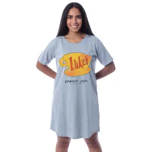 Gilmore Girls Womens' Luke's Diner Logo Nightgown Sleep Pajama Shirt