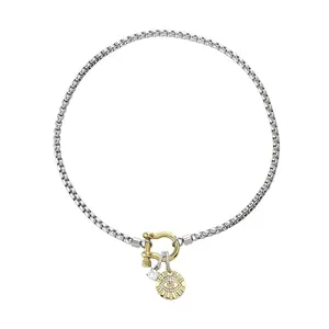 HERRADURA CLIP ON EVIL EYE NECKLACE
