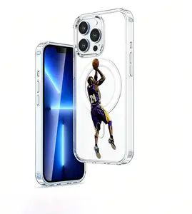 24 Basketball Shooting Player MagSafe Case for iPhone 13‑17 Pro Max Plus – Clear Sports Aesthetic Shockproof Cover