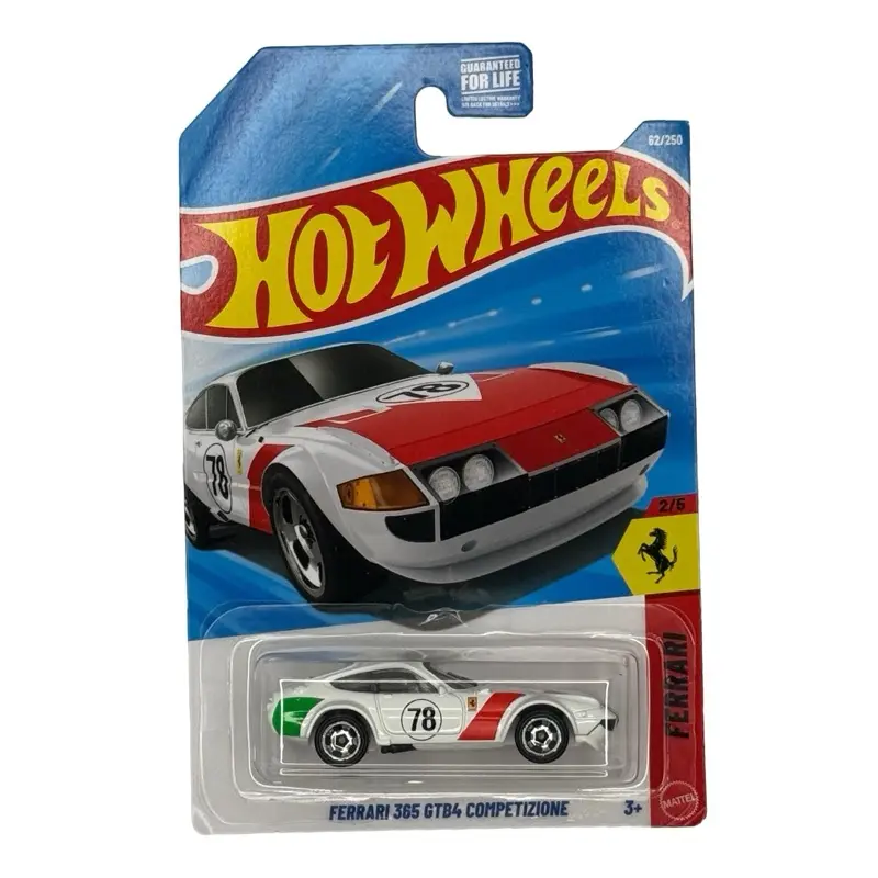 Hot Wheels Mainline Ferrari 365 GTB4 Competizione White Ferrari 2/5 #62/250