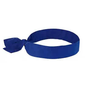 Cooling Bandana, Evaporative Polymer Crystals for Cooling Relief, Tie for Adjustable Fit, Blue