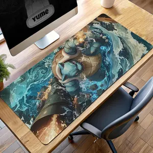PKM Blastoise Hydro Epic Water-Type Deskmat Acotar Mouse Pad Cozy Gaming Desk Mat Anime Setup Mat