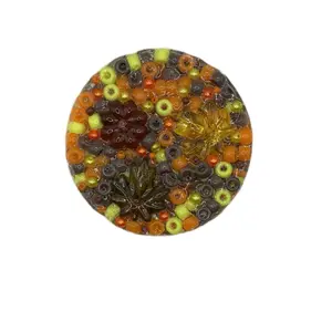 Fall Remeltable Picky Pad with Pumpkins and Fall Leaves Reusable Fidget Fun for Anxiety ADHD Skin Picking and Sensory Experience Soft Soothing Texture Microwave Fall Season Charms Unisex