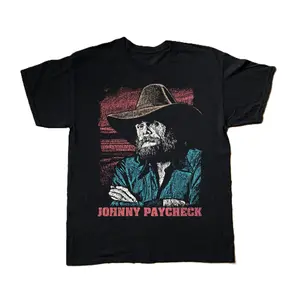 GILDAN JOHNNY PAYCHECK UNISEX BLACK T-SHIRT