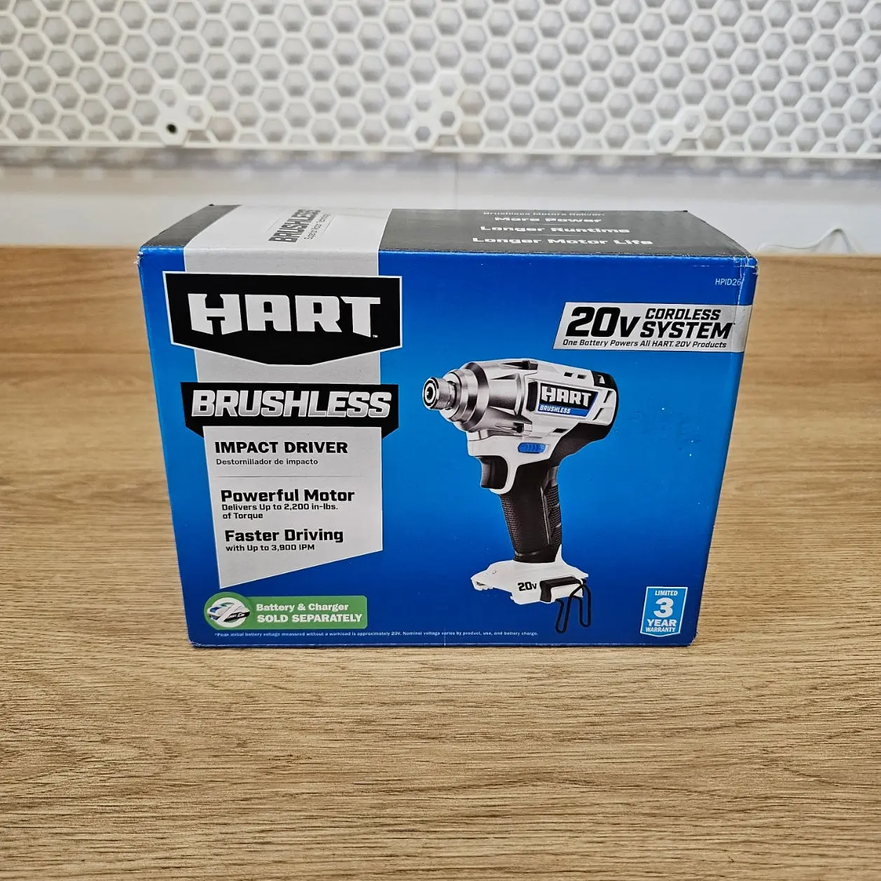 HART 20V Brushless Impact Driver Tool Only HPID26 – New – Cordless Impact Driver