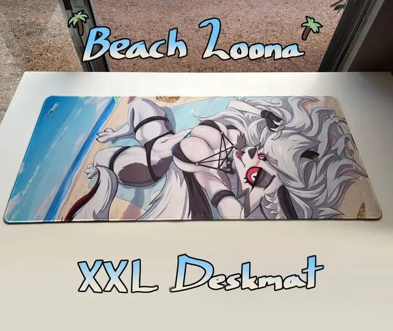 RARE Helluva Boss Beach Loona Mouse Pad and Desk Pad Mousepad for Gaming and Office Use