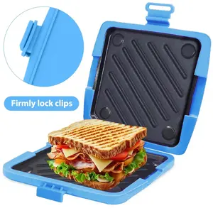 Food Grade Microwave Baking Tray, Easy-To-Use Silicone Microwave Sandwich Maker, Fast Heating Toast Bread Crispy Plate, Home Multi-Functional Oven Dish
