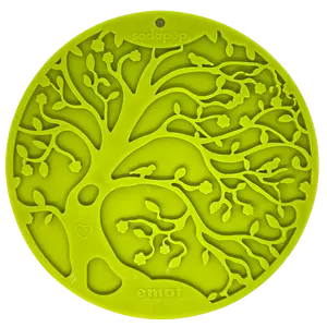 sodapup Tree of Life Design eMat Enrichment Lick Mat with Suction Cups for Dog Feeding Tray Soothes and Calms Intermediate Level