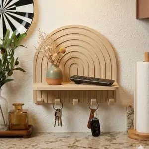 Nido Shelf Keys Remote Organizer Wall Mounted Storage Solution for Home Decor