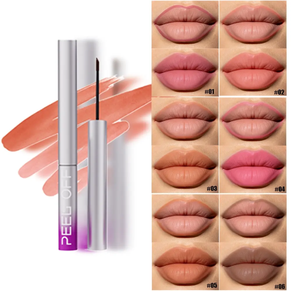 Peel-Off Lip Stain, Waterproof Matte Lip Tint, Long Lasting Smudge-Proof Transfer-Proof Lip Makeup, Lip Flawless, Lip Products