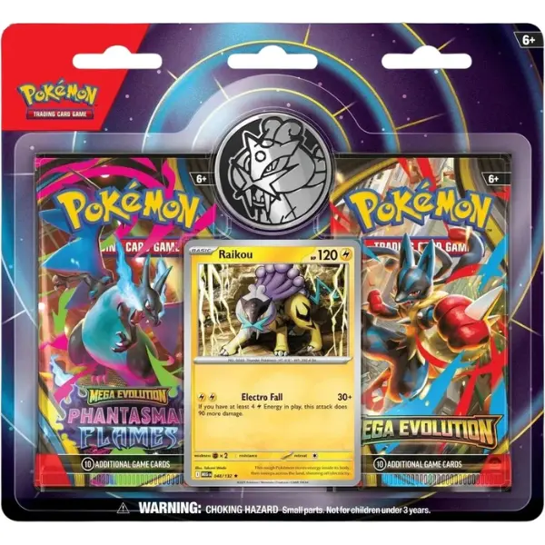 Mega Evolution & Phantasmal Flames 2 Pk Blister Raikou