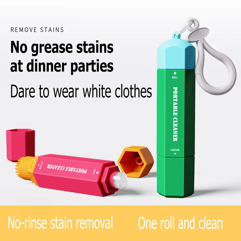 FlyCleanse Vegan Double-Action Solid Stain Removal Stick Pen - Travel-Size Household Spot Fixer, 24-Month Effect, Purse-Friendly, Food/Coffee/Wine Fixer, Travel Essential, Father's Day Gift Idea
