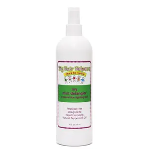 My Hair Helpers My Mint Detangler Anti-Lice Spray 16oz for 2-3 Children Natural Peppermint Oil Formula Gentle Safe for All Hair Types Haircare Daily