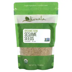 Kevala Organic Raw Sesame Seeds (Unhulled), 16 oz (454 g)