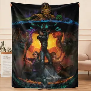Trollhunters Creative Flannel Throw Blanket, Suitable for Sofa, Bed, Camping or Travel, Four Seasons Decor, Soft and Comfortable Home Decor Gift, Ideal Gift for Women and Men, Multiple Sizes, Suitable for Halloween, Thanksgiving, Christmas