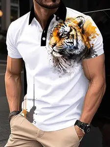 Men's Summer Business Shirt, Short Sleeve Fitted Design, Breathable & Sweat Absorbent, Casual Fashion, All Seasons Wear