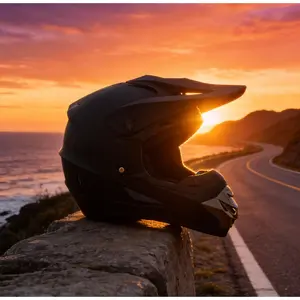 Off-road Motorbike Full Face Helmet For Adult Dirt Bike UTV Off-Road Helmet Goggles Gloves And Face Mask Matte Black DOT