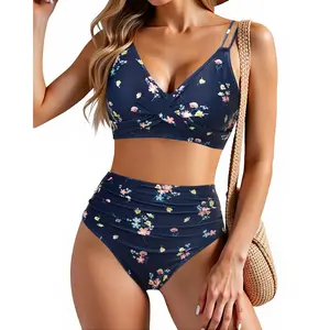 Holipick Women High Waisted Bikini Set Two Piece Swimsuits Push up Wrap Swim Suits Top Tummy Control Bathing Suit Bottom  SwimWeek  summervibes