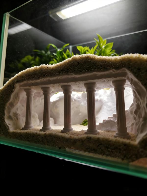 3D Printed Palace Castle Fish Cave, Aquarium Decor for Fighting Fish, Peacock Fish, Small Fish, Perfect Gift for Fish Lovers