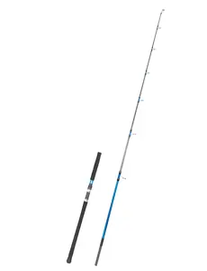 BLUEWING Bluefin Spinning Fishing Rod 2 Pieces Lightweight Carbon Fiber Fishing Pole with Fuji K-series Stainless Steel Guides for Inshore Fishing, Bottom Fishing, Jigging, Offshore Fishing, 7'7"/ 8'2"