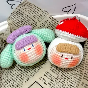 Handmade Crochet Mushroom Girl Keychain