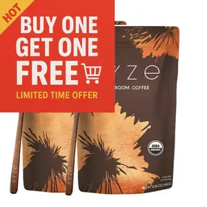 X2 RYZE Mushroom Coffee 30 Servings with 6Adaptogenic Mushrooms MCT Oil & 2000mg Superfoods USDA OrganicUSA Grown InstantCoffee Healthcare Vitamin